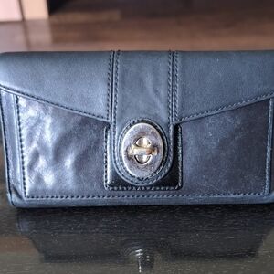 Coach Black Leather Women's Wallet